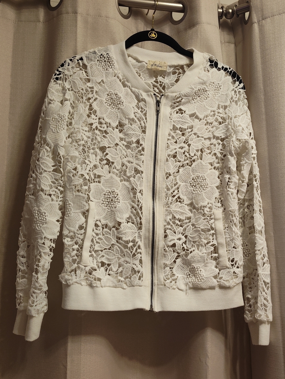 S & S Clothing Lace Floral Jacket - White